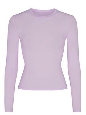 SKIMS Fits Everybody Long Sleeve T-Shirt Sugar Plum M Limited Edition NWOT